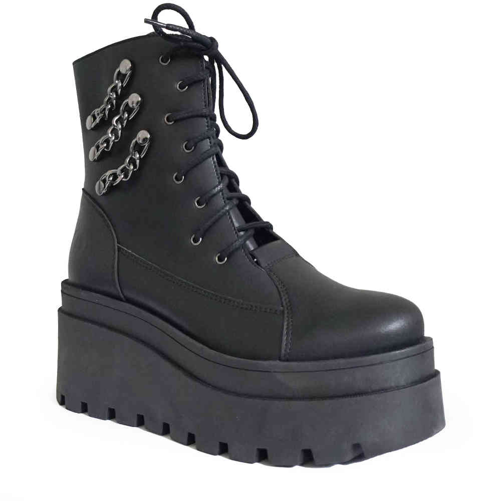 Altercore - Emery Vegan Bottes de plate-forme - Noir